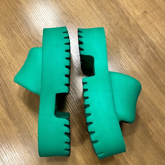Jeffrey Campbell Green Summertime Platform Sandals size 7 - Picture 5 of 8